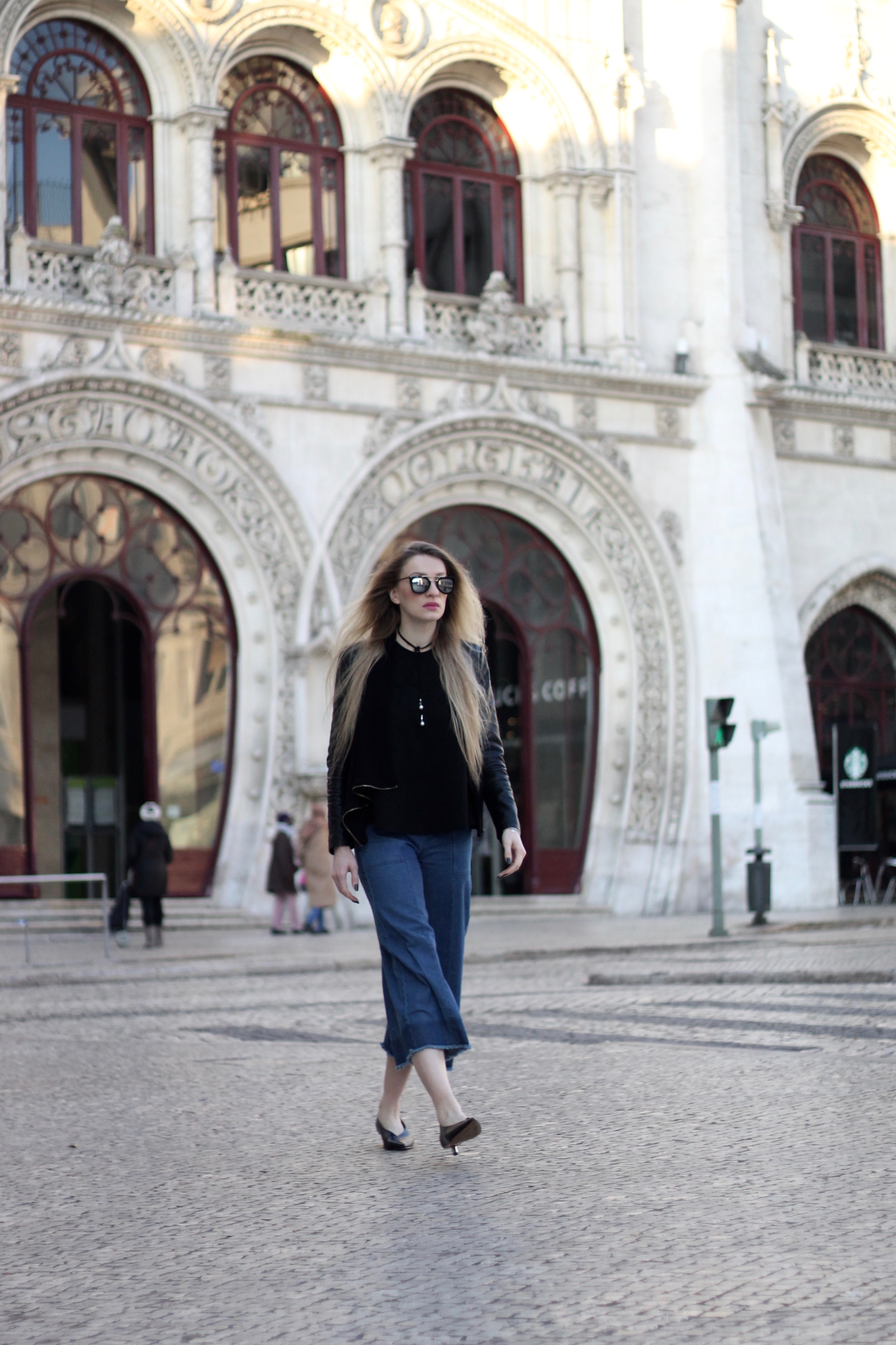 MON MODE / Fashion Blogger / Denim Culottes / Lisbon, Portugal