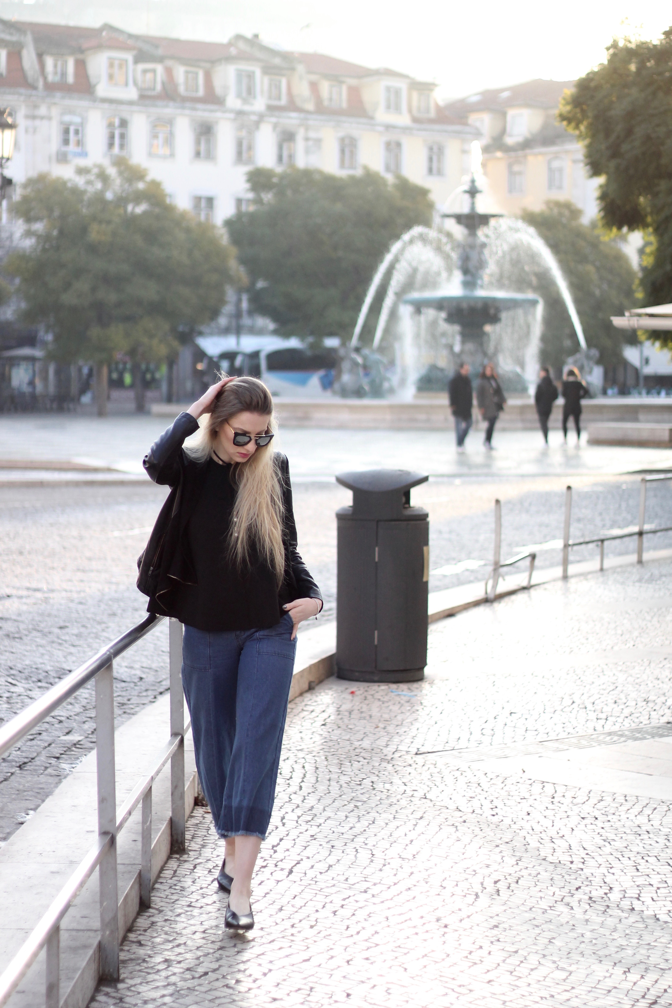 MON MODE / Fashion Blogger / Denim Culottes / Lisbon, Portugal