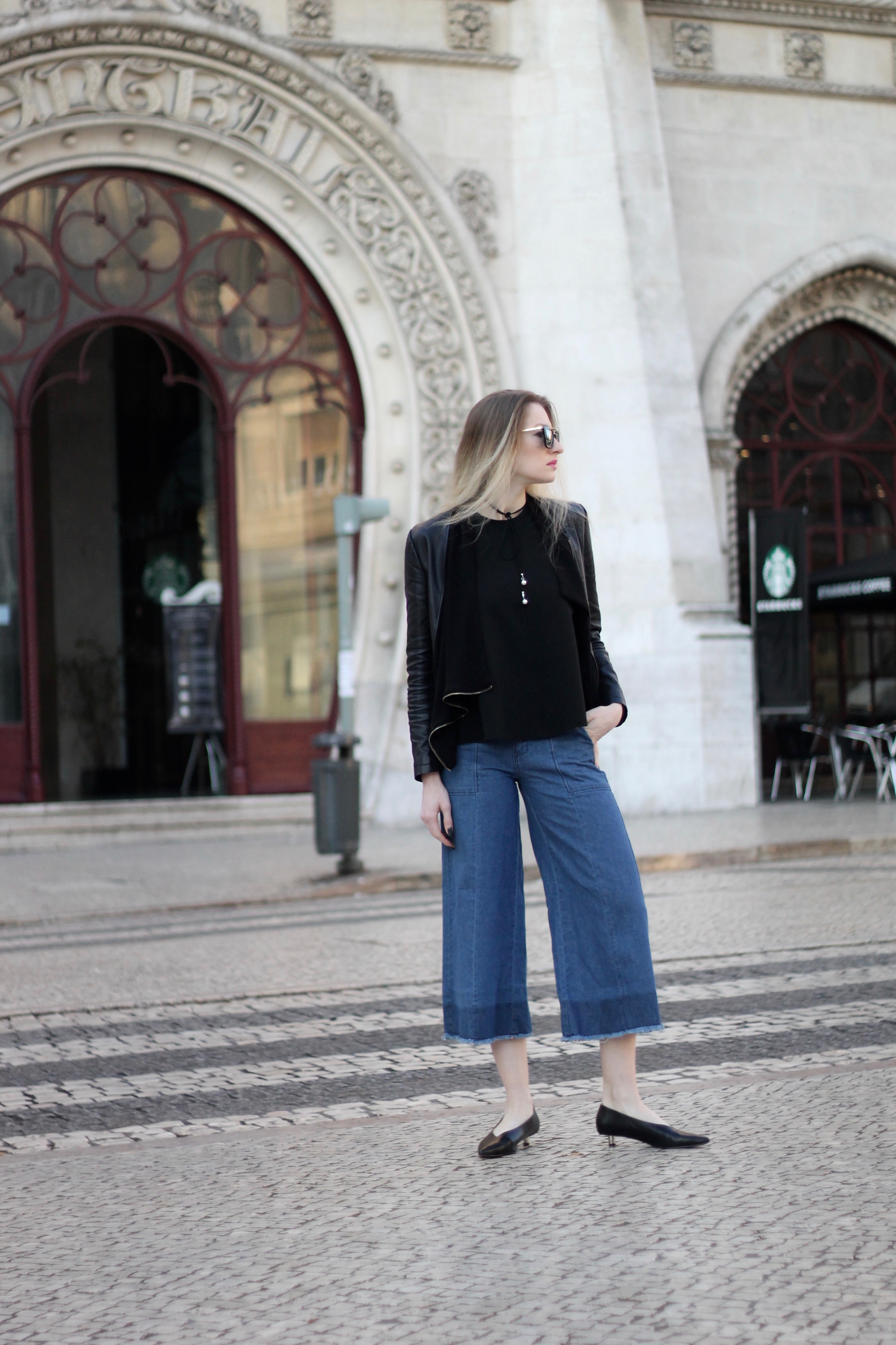 MON MODE / Fashion Blogger / Denim Culottes / Lisbon, Portugal